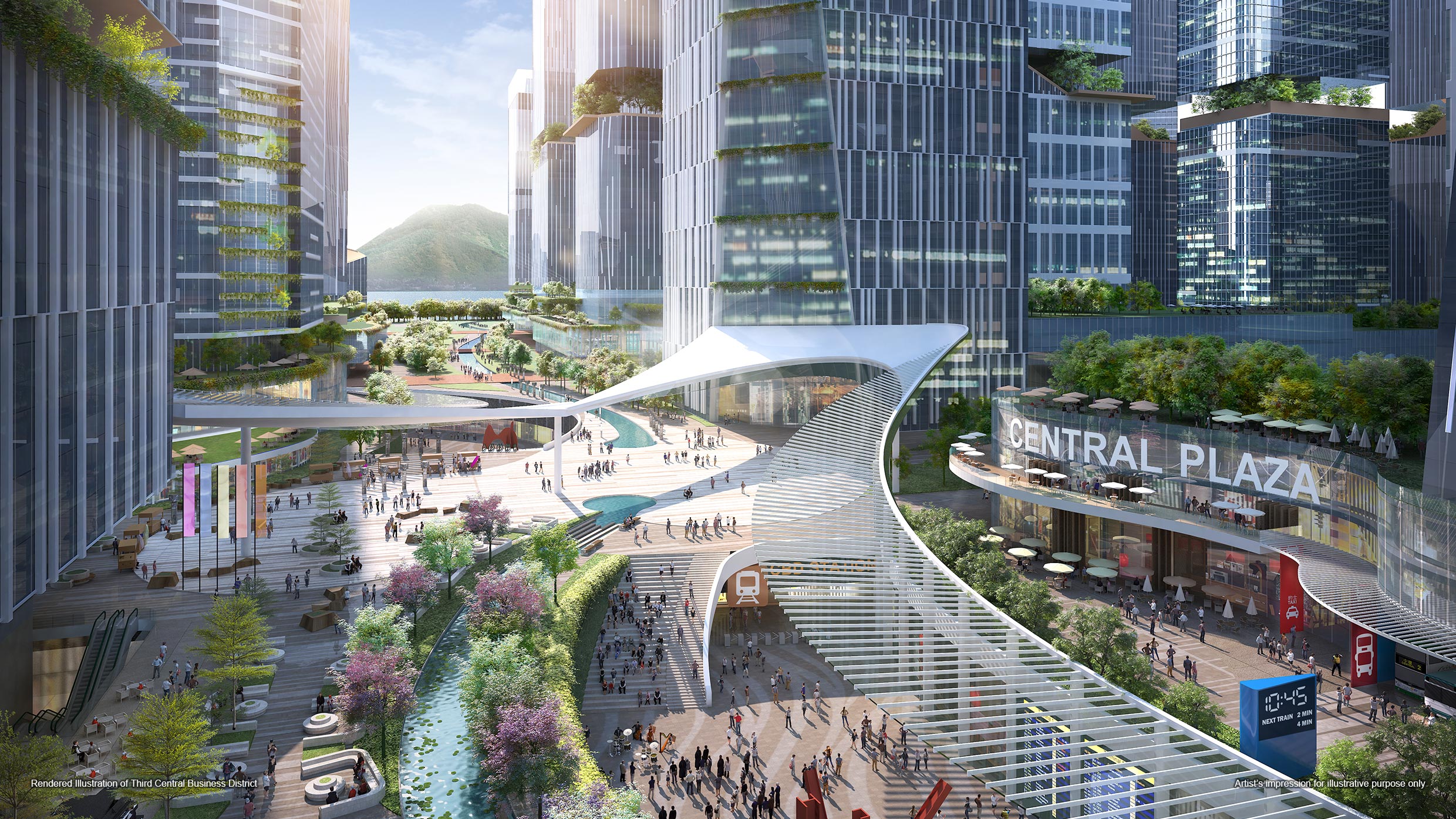 Rendered Illustration of Third Central Business District;Artist’s impression for illustrative purpose only