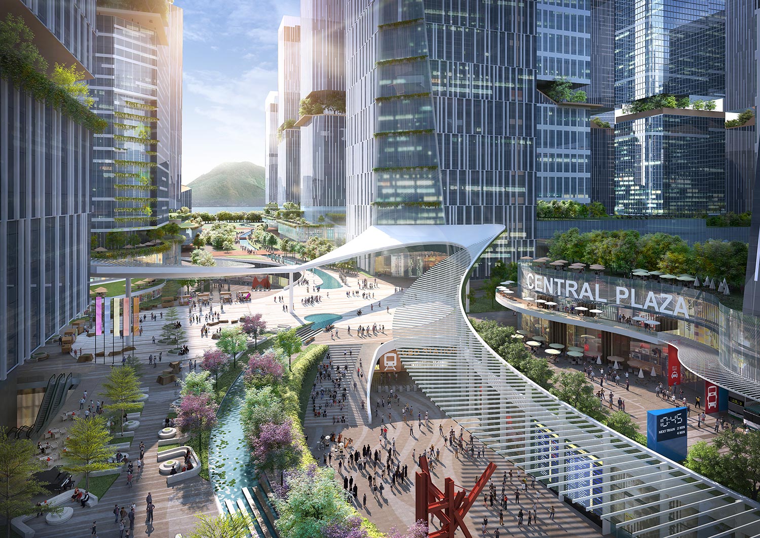Rendered Illustration of Third Central Business District;Artist’s impression for illustrative purpose only